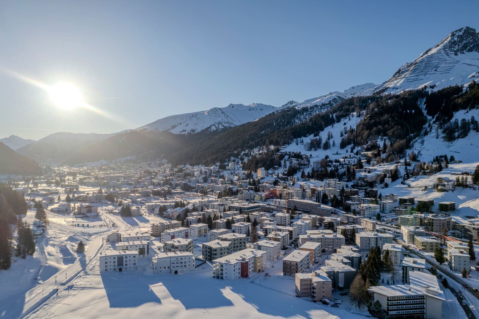 Davos in winter, home of the World Economic Forum